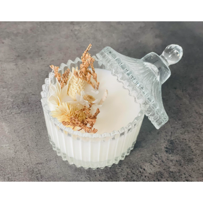 Artisanal Glass Candle | Handcrafted Natural Elegance
